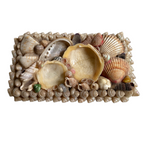 Antique French Paper Shell Encrusted  Box