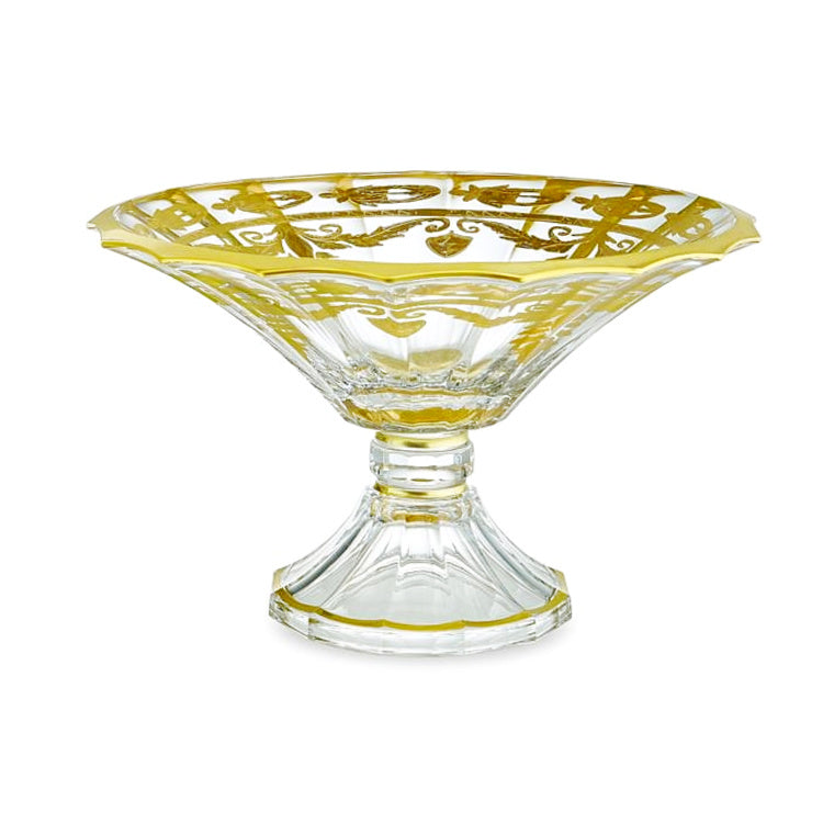 Vetro Gold Scalloped Footed Bowl