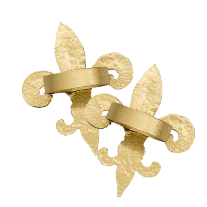 Fleur de Lis Gold Napkin Rings