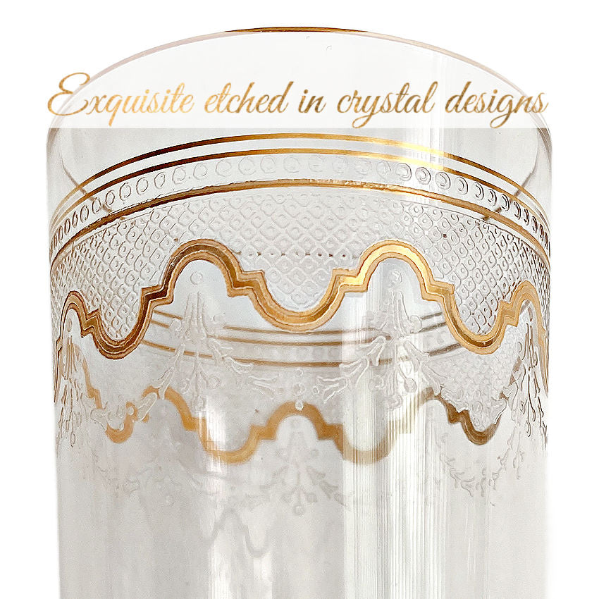 Antique Saint-Louis Crystal Tumblers Set of 6 France