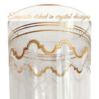 Close view antique Saint-Louis crystal tumbler clear elegant form