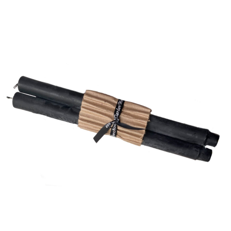 Beeswax Taper Candles Pair Black