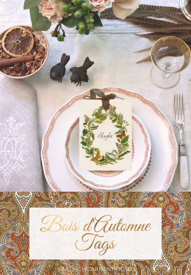 Bois d'Automne Tag Set of 8