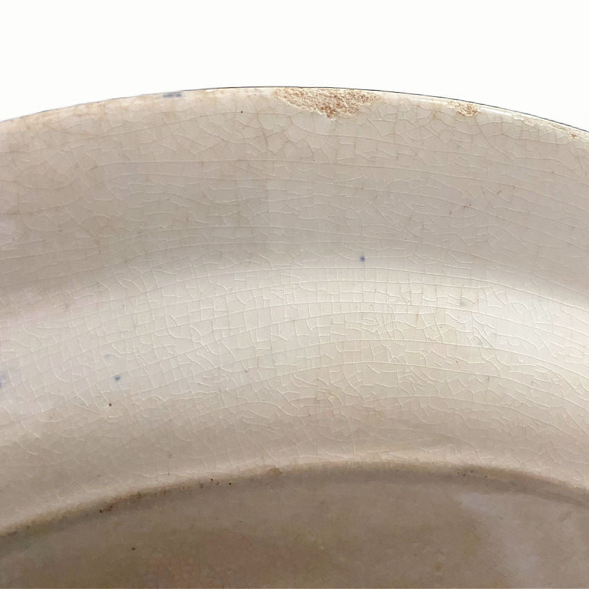 Antique Staffordshire Blue & White Divided Transfer Plate