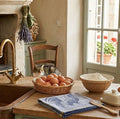 French Country Chickens Blue Tea Towel