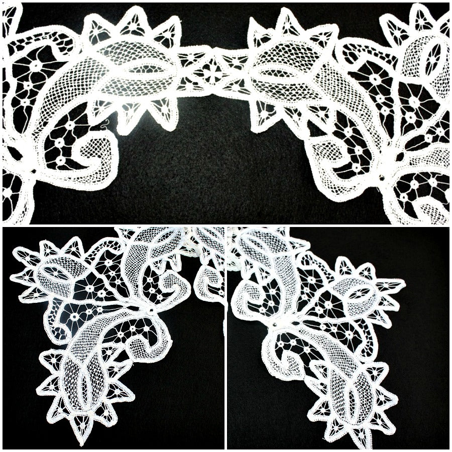 Antique hand made bobbin lace collar