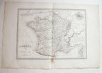 Antique Hand Colored Engraved Map France Fremin