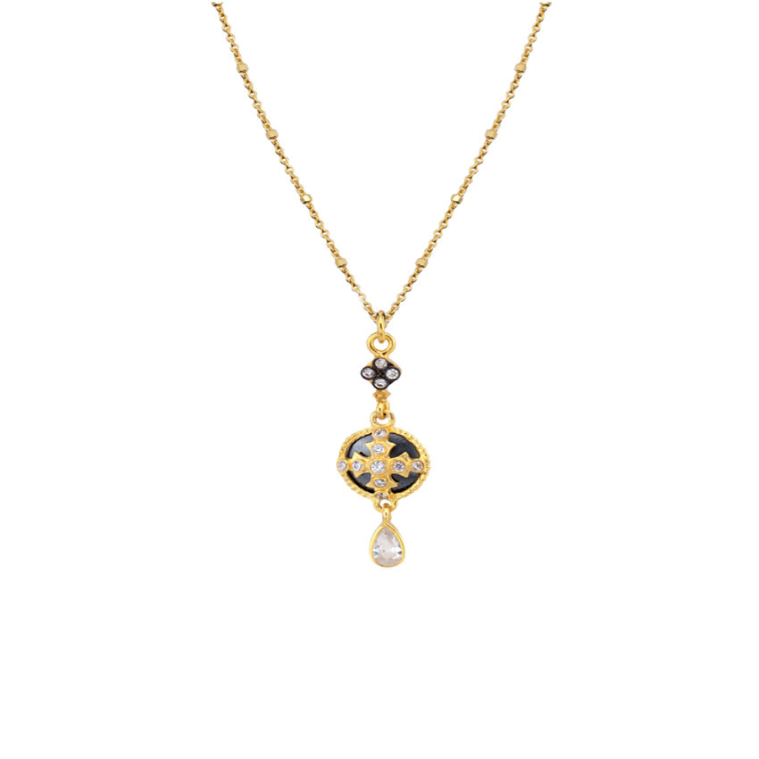 French Cross Necklace