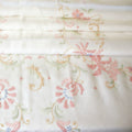 Heirloom Vintage Madeira White Floral Hand Embroidered Tablecloth 12 Napkins