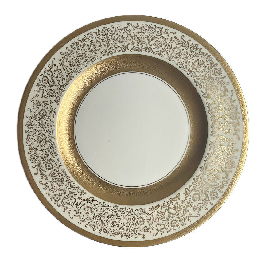 Exceptional Gold Encrusted Service Plates Set 10