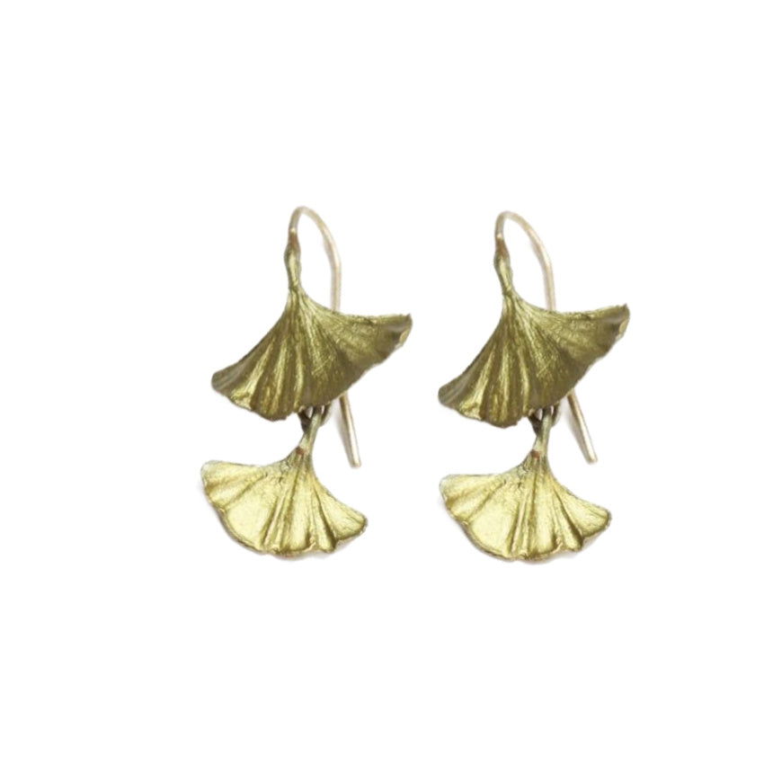 Double Gingko Leaf Earrings