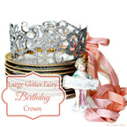 Glitter Birthday Celebration Crown Tiara Lrg.