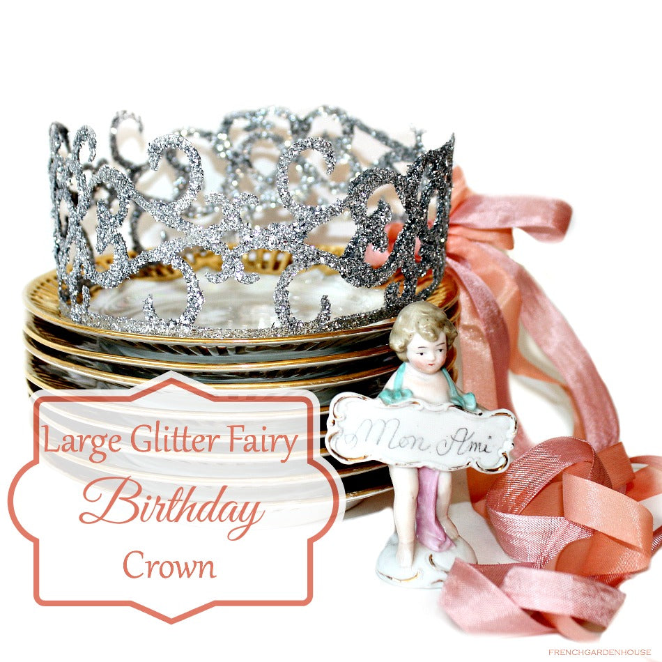 Glitter Birthday Celebration Crown Tiara Lrg.