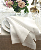 Gold Embroidered Luxury Large Linen Napkins Set 4