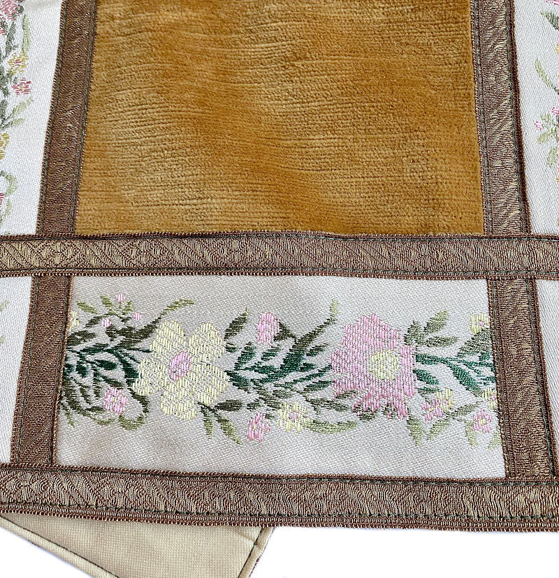 French Gold Velvet and Gold Bullion Table Runner