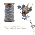 Parisian atelier ribbon, frayed velvet ribbon, French velvet ribbon, handmade package topper,