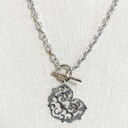 Silver Lace Heart Necklace