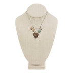 French Ex Voto Gold Charm Necklace Jade Heart