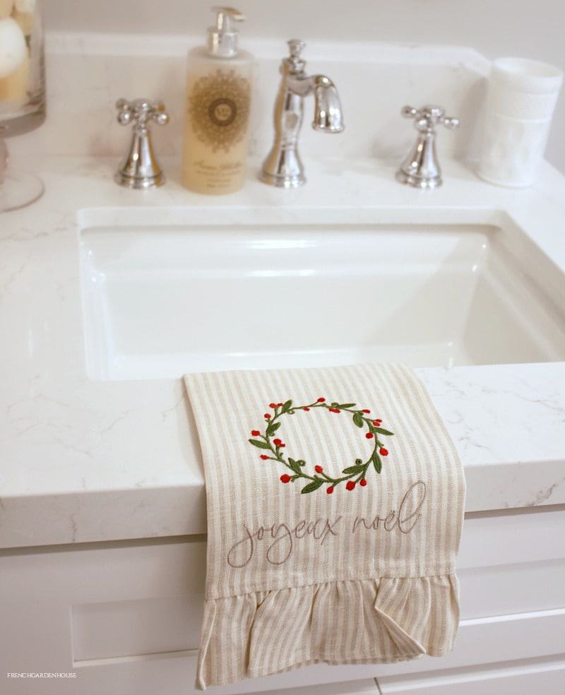 Linen Joyeux Noel Towel