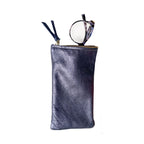 Luxury Lapis leather sunglasses case made in USA