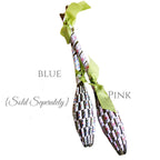 Blue Brocade hand made lavender wand from France