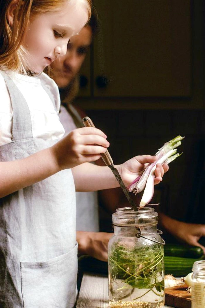 Silver Linen Heritage Children's Apron