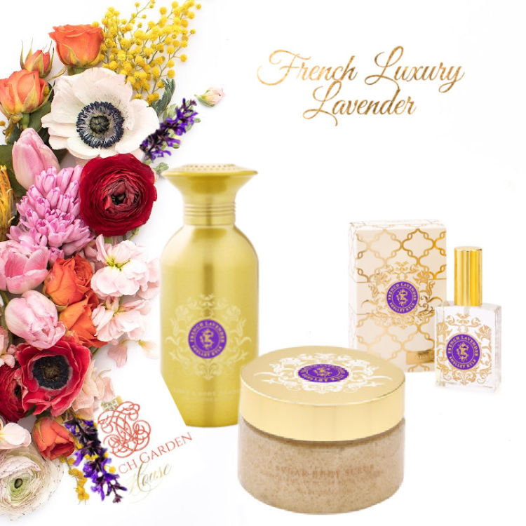 A luxury French lavender parfum spray with a soft, calming aroma. Perfect for linens, skin, or any space, bringing the elegance of lavender fields indoors.