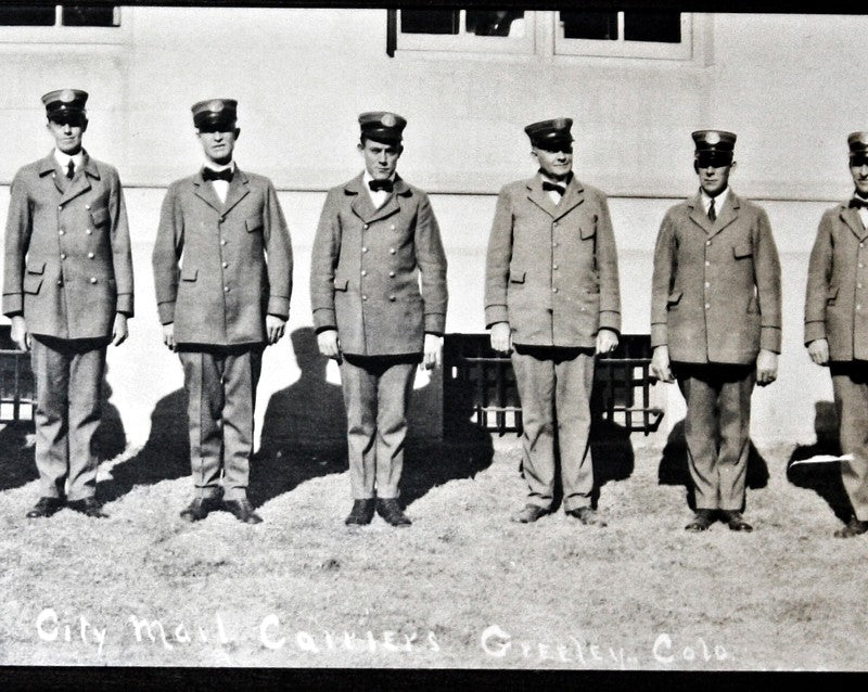 Antique City Mail Carriers Co Original Framed Photograph