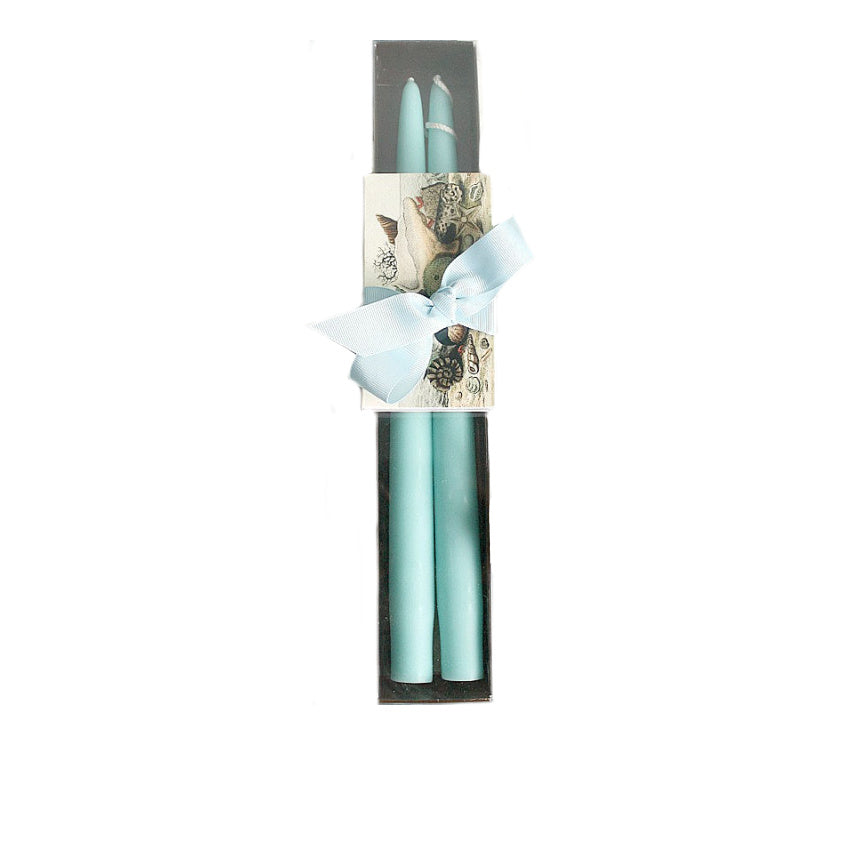 soft beach blue candle set with matches