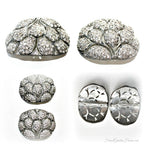 Art Deco shoe buckles, rhinestone shoe buckles, fan motif jewelry, 1920s accessories, 1930s fashion, vintage shoe clips, Art Deco rhinestone, antique fashion accessories, Deco glamour, collectible accessories