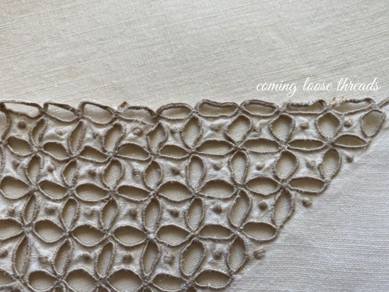 Fine embroidered linen placemats for a beautifully collected home