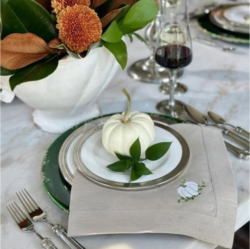 Pumpkin Large Linen Napkins Set of 4