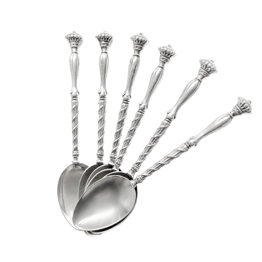 Dutch Silver Small Eggnog Spoons Set of 6,