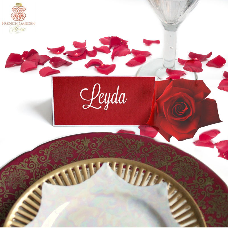 Luxurious Red Place Cards Set of 10