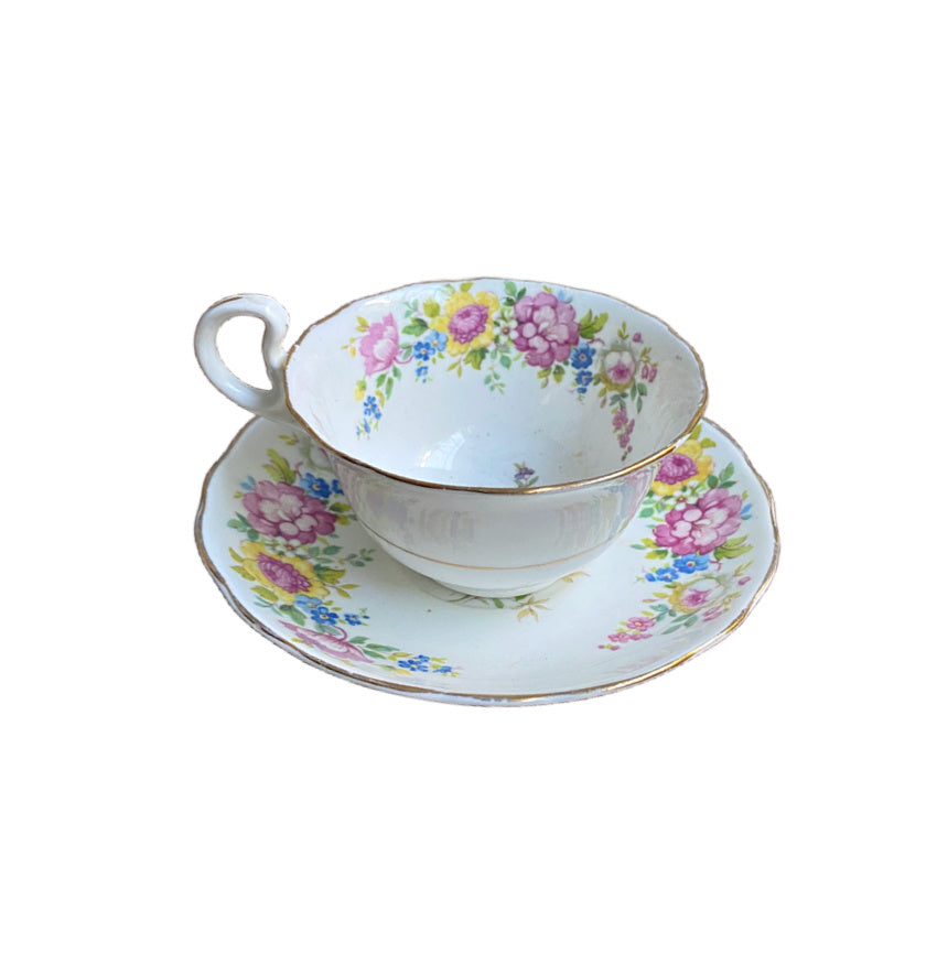 Vintage Royal Crown Garden Party Tea Cup