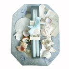 Hand Dipped Sea Mist Taper Candles Gift Set