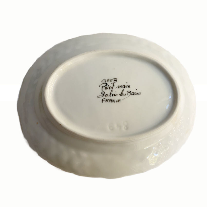 French Hand Painted Signed Floral Bowl