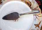 Vintage Art Deco Silverplate Monogrammed Cheese Server F
