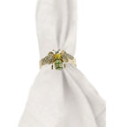 Jeweled Bee Napkin Ring Set of 4