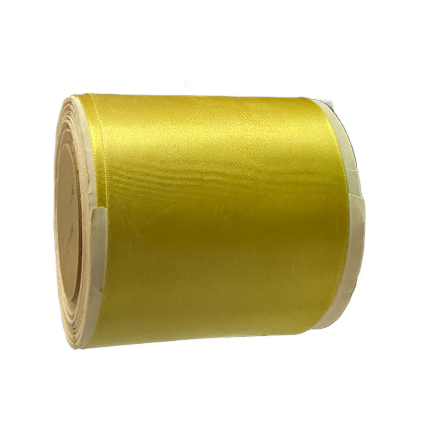 1930&#39;s Vintage French Double Faced Satin Ribbon 3&quot; Yellow