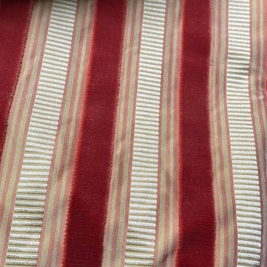 Vintage Scalamandre Silk Velvet Striped Fabric