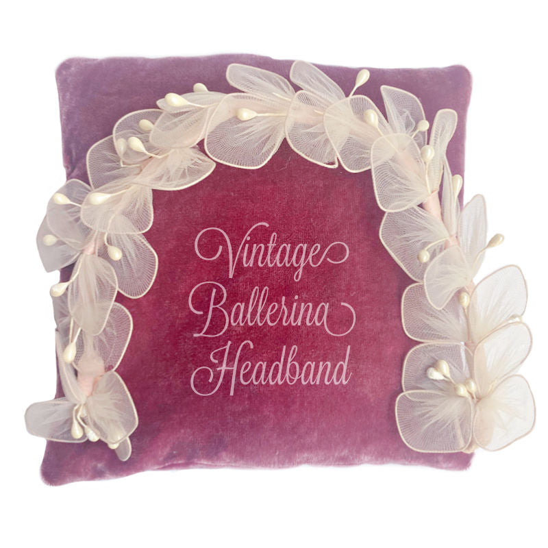 Antique pink ballerina head piece