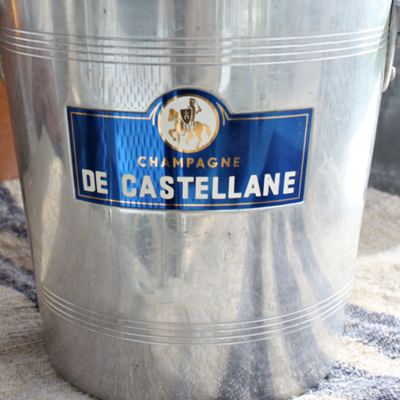 Vintage French Aluminum Champagne Bucket De Castellane