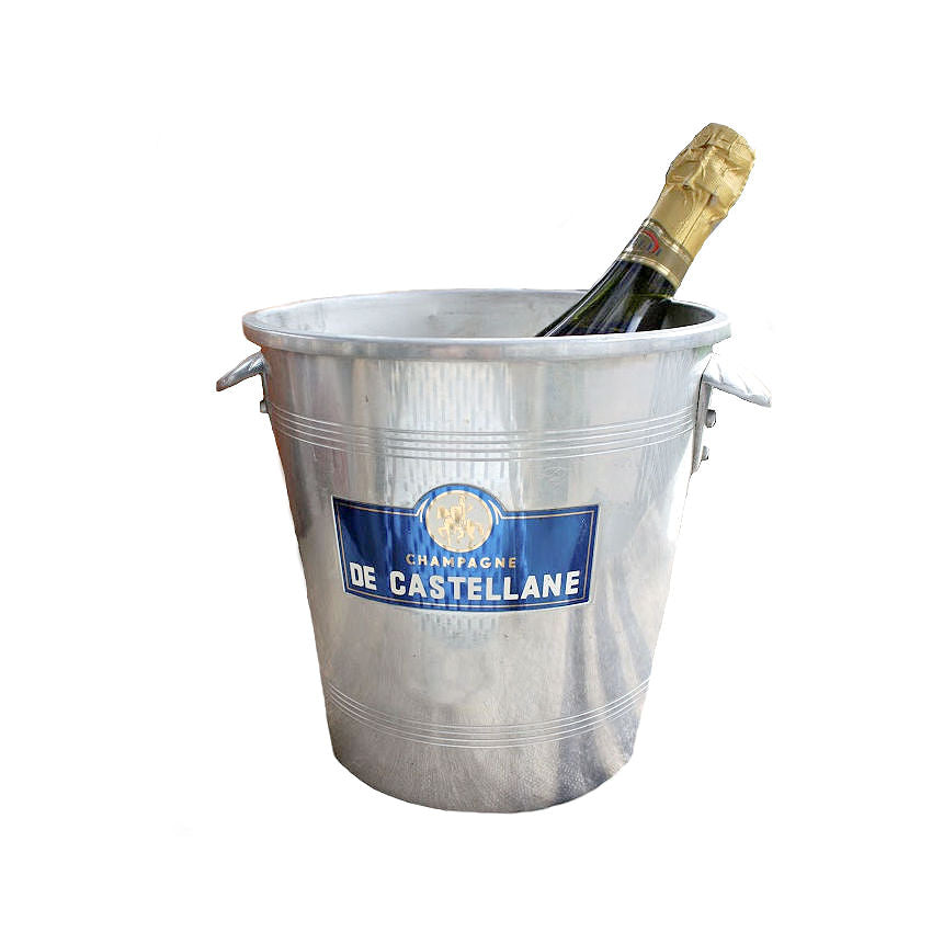 Vintage French Aluminum Champagne Bucket De Castellane