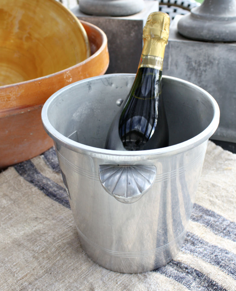 Vintage French Aluminum Champagne Bucket De Castellane