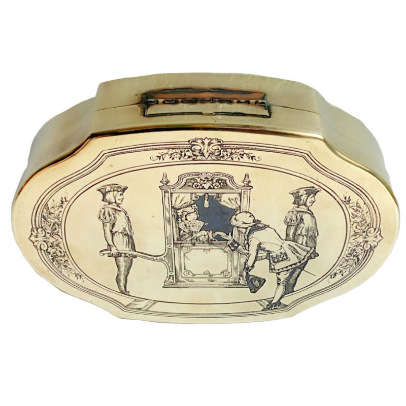 Vintage Brass Marie Antoinette Candy Box - frenchgardenhouse