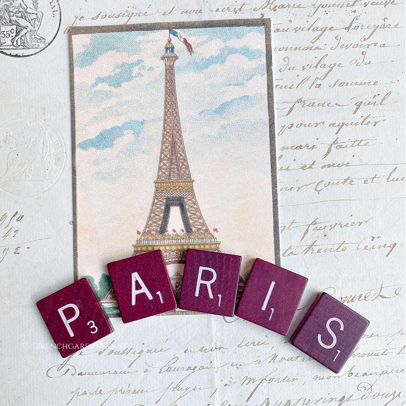 Vintage Game PARIS Letters