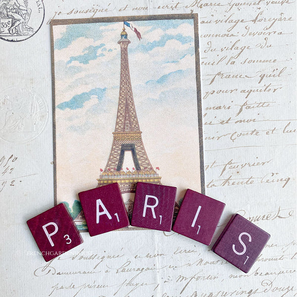 Vintage Game PARIS Letters - frenchgardenhouse