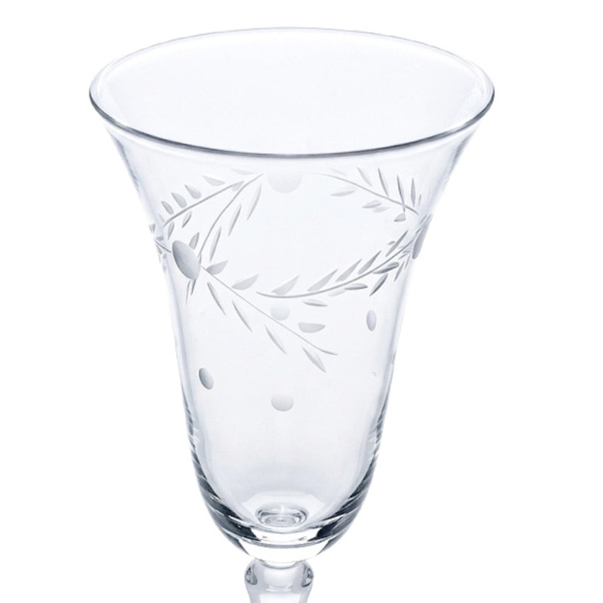 Vintage stemmed liqueur glasses berry engraving