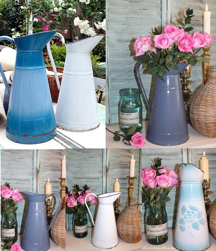 Weekly Favorites: Antique French Enamelware Body Pitchers